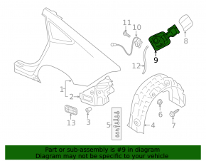 Fuel filler flap housing Audi A7 19-25