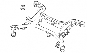 Rear subframe for Audi Q7 16-26