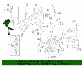 Front left wing bracket Audi Q7 16- front