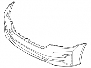 Bare front bumper for BMW 5 G30 21-23 with parking sensors and PMA, Basis