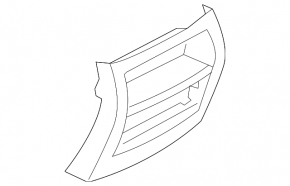 Rear center console trim for BMW X3 F25 11-17 black, 2 pieces, for cigarette lighter, broken fasteners