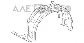 Front right fender liner for Lexus RX350 RX450h 13-15 rest.
