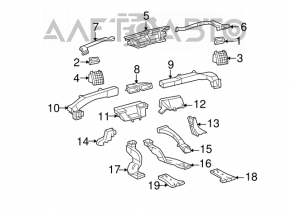Left air duct for Toyota Avalon gray 05-07