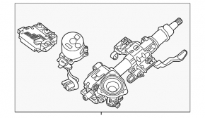 Steering column with EPS Kia Niro 17 HEV under Start-Stop