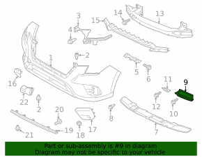 Left front bumper bracket for Subaru Forester 2012-2013 Wilderness