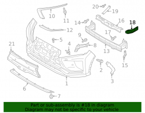 Front bumper bracket upper left Mitsubishi Eclipse Cross 18-20