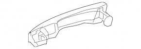 Lexus RX350 RX450h 10-12 keyless entry door handle, front right