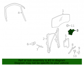 Window lift motor front left VW Jetta 11-18 USA