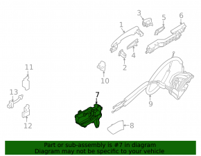 Nissan Ariya 23-25 front right inner door handle