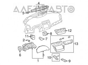 Instrument cluster for Toyota Camry v40 07-09 automatic transmission