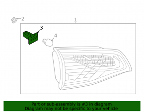 Right interior tailgate light wiring for Chevrolet Equinox 22-24