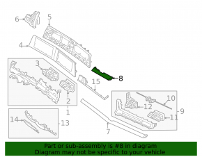 Upper left front panel trim for Kia Sportage 23-25 HEV, silver