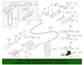 Upper rear right door hinge Audi Q5 80A 18-20