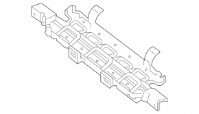 Rear bumper mount center lower Mercedes GLC 16-22 without towbar