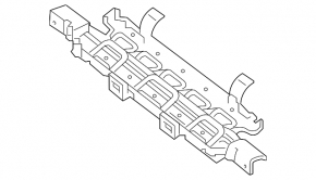 Rear bumper mount center lower Mercedes GLC 16-22 without towbar