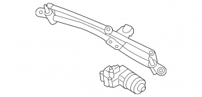 Mazda3 03-09 windshield wiper linkage with motor
