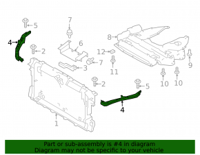 TV bar eyelash right Nissan Maxima A36 16-