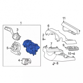 Ford Mustang Mach-E 21-23 steering column switch assembly with heated steering wheel cable