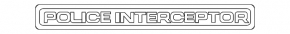 Emblem inscription POLICE INTERCEPTOR tailgate Ford Explorer 16-19