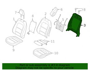 Ford Escape MK4 20-26 Driver's Seat Backrest Adjustment Motor Without Frame