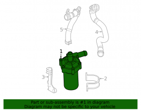 Auxiliary water pump for Land Rover Range Rover 13-21 3.0, 5.0