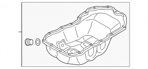 Oil pan Mazda CX-5 17-17 without sensor
