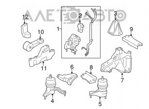 Upper Engine Mount Bracket Lexus ES350 13-18