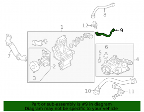 Left cooling pipe for BMW 3 G20 19-26 2.0T, plug-in