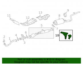 Bracket for the inlet pipe Toyota Sienna 17-20 3.5 AWD