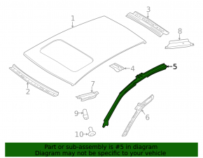 Roof pillar front left VW Jetta 11-18 USA