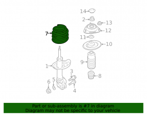 Front left spring Subaru Impreza WRX GH 09-10 2.5T