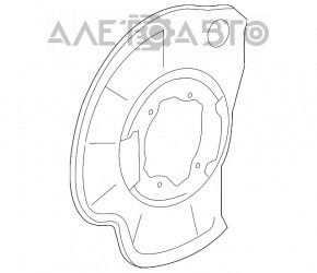 Brake Disc Cover Rear Right Mercedes W221