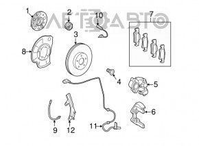 Brake Disc Cover Rear Right Mercedes W221
