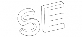 The VW Atlas 24-25 tailgate SE emblem
