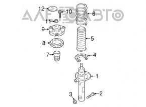 Shock absorber front right VW Atlas 18-