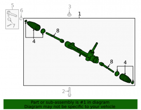 Toyota Corolla 20-26 steering rack