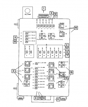 09 Dodge Challenger Underhood Fuse Box