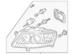 Front left headlight Audi A6 06-08 xenon