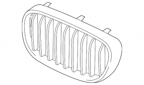 Radiator grill right BMW 5 G30 18-20 M550iX M Sport