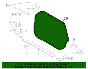 Door seal front left BMW i3 14-20
