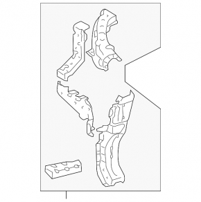 Right eyelash TV bracket for Lexus RX400h 04-08