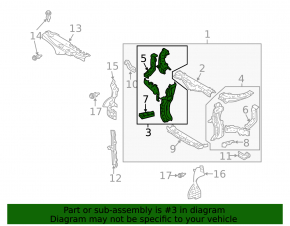 Right eyelash TV bracket for Lexus RX400h 04-08