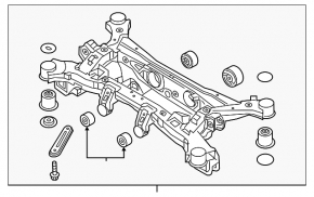 Rear subframe Kia Sorento 16-20 AWD
