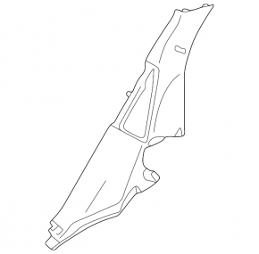 Rear pillar trim lower right Lexus CT200h 11-17 black