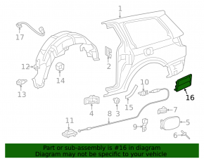Left ventilation shield Toyota Sienna 11-20
