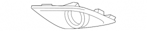 Right fog light frame for Mitsubishi Outlander 19-21