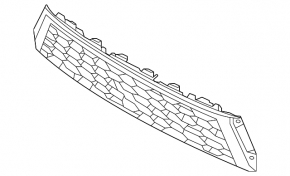 The upper grille of the front bumper of Mitsubishi Eclipse Cross 22-26 is black