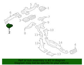 BMW X2 F39 18-23 Left Front Panel Air Deflector