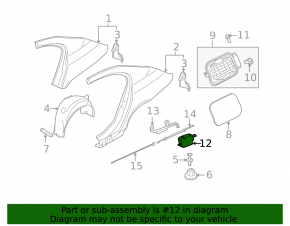Fuel filler flap lock BMW X3 F25 11-13