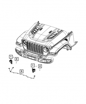 Right fog light for Jeep Wrangler 18-20 LED